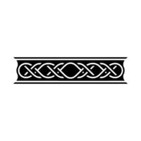 Celtic Knot Border, Black and White, Minimalist Element vector