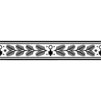 Minimalist Black Christmas Border, Decorative on White Background vector