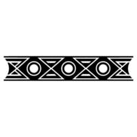 Geometric Black and White Border , Minimalist Tribal Style vector