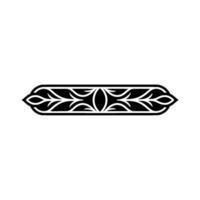 Elegant Black White Decorative Border Element for Projects vector