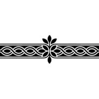 Geometric Foliage Border Element, Minimalist, Decorative vector