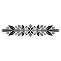Minimalist Floral Border with Berries and Leaves vector