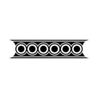 Geometric Black and White Border , Circular Elements vector
