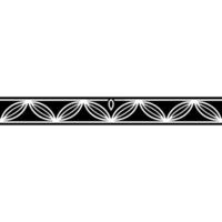 Geometric Border Black and White Floral on Gradient Background vector