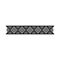 Geometric Band Pattern, Black and White Ornament, vector