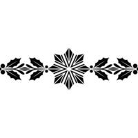 Elegant Christmas Border Black and White Festive vector