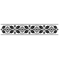 Elegant Black Ornament Border Decorative Element vector