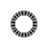 Minimalist Geometric Ring on White, Modern Abstract vector