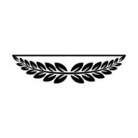 Minimalist Laurel Wreath Emblem, Illustration vector