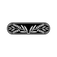 Elegant Black White Floral Ornament on Light Background vector