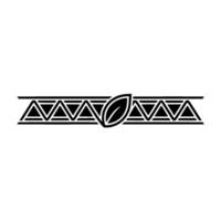 Geometric Leaf Border Minimalist for Nature, Branding, or Decor vector