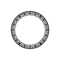 Minimalist Tribal Ring Frame on Gray Background vector
