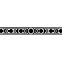 Geometric Art Deco Border on White Minimalist vector