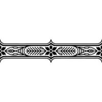 Elegant Black Red Ornament Border, Floral , Decorative Element vector