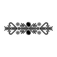 Minimalist Christmas Ornament and Snowflake Border vector