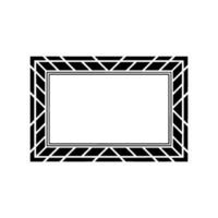 Geometric Frame Minimalist Black White Rectangular Border vector