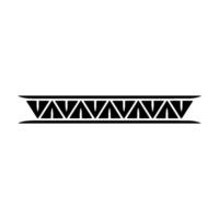 Minimalist Geometric Pattern Border, Black Triangles on White, vector