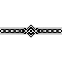 Geometric Ornament Black and White Decorative Border Element vector