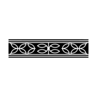 Geometric Black and White Border , Elegant, Simple vector