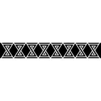 Abstract Geometric Border Black White Triangle Pattern vector