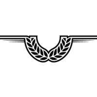 Elegant Black and White Laurel Wreath vector