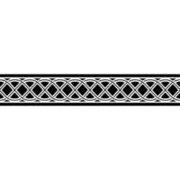 Geometric Celtic Knot Border on White, Seamless Pattern vector