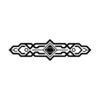Geometric Abstract Ornament Modern Black and White Border vector