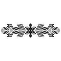Minimalist Winter Snowflake Border , Black and White Pattern vector