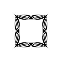 Tribal Frame on White Background, Abstract Illustration vector