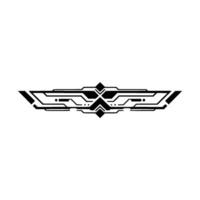 Futuristic Tech Element Geometric Line , Minimalist on White vector