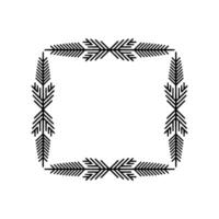 Geometric Pine Frame on Gray Minimalist vector