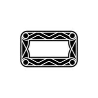 Art Deco Inspired Frame, Illustration, Geometric , Black and White vector