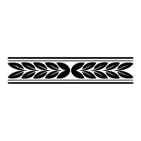 Black and White Leaf Border, Minimalist Laurel Wreath vector