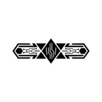 Modern Tech Circuitry Emblem on White Background vector