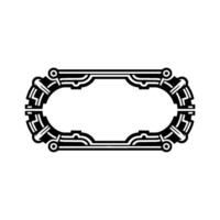 Art Deco Frame Minimalist Black White for Elements vector