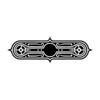 Art Deco Element Black and White Decorative Scroll vector