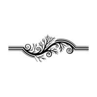 Minimalist Branching Line Art Ornament on White Background vector