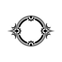 Elegant Steampunk Frame Emblem vector
