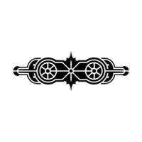 Elegant Black White Ornamental Element, Geometric Pattern vector
