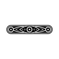 Elegant Mechanical Element Minimalist Black and White vector
