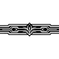 Abstract Ornamental Band in Black and White, Minimalist vector
