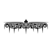 Intricate Black Ornament on White, Decorative Border vector