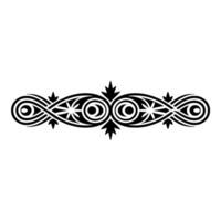 Ornate Black, and White Decorative Border Element vector