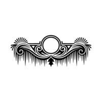 Ornate Black White Ornament Elegant , Space for Text vector