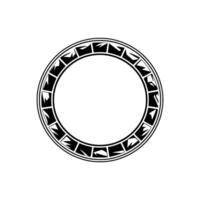 Black White Circular Pattern Frame, Minimalist , Decorative Element vector