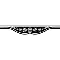 Elegant Winter Snowflake Border - Minimalist Festive vector