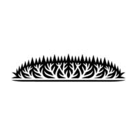 Minimalist Forest Silhouette Border on White vector