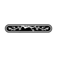 Minimalist Black and White Branch and Leaf Element vector