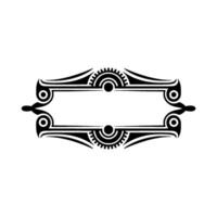 Elegant Black and White Ornate Frame, Decorative Element vector