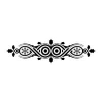 Decorative Black White Winter Motif - Festive Border Element vector